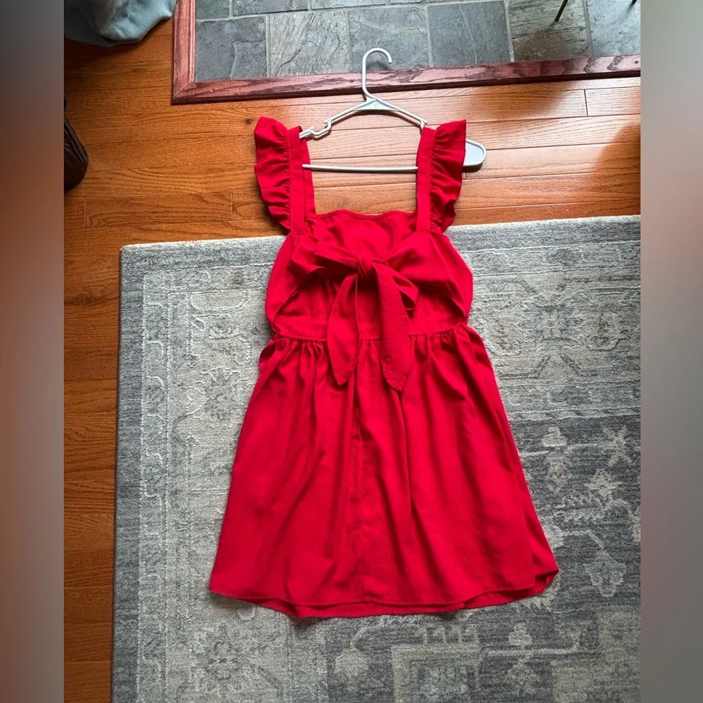 Red Ruffle Dress - Picture 9 of 9